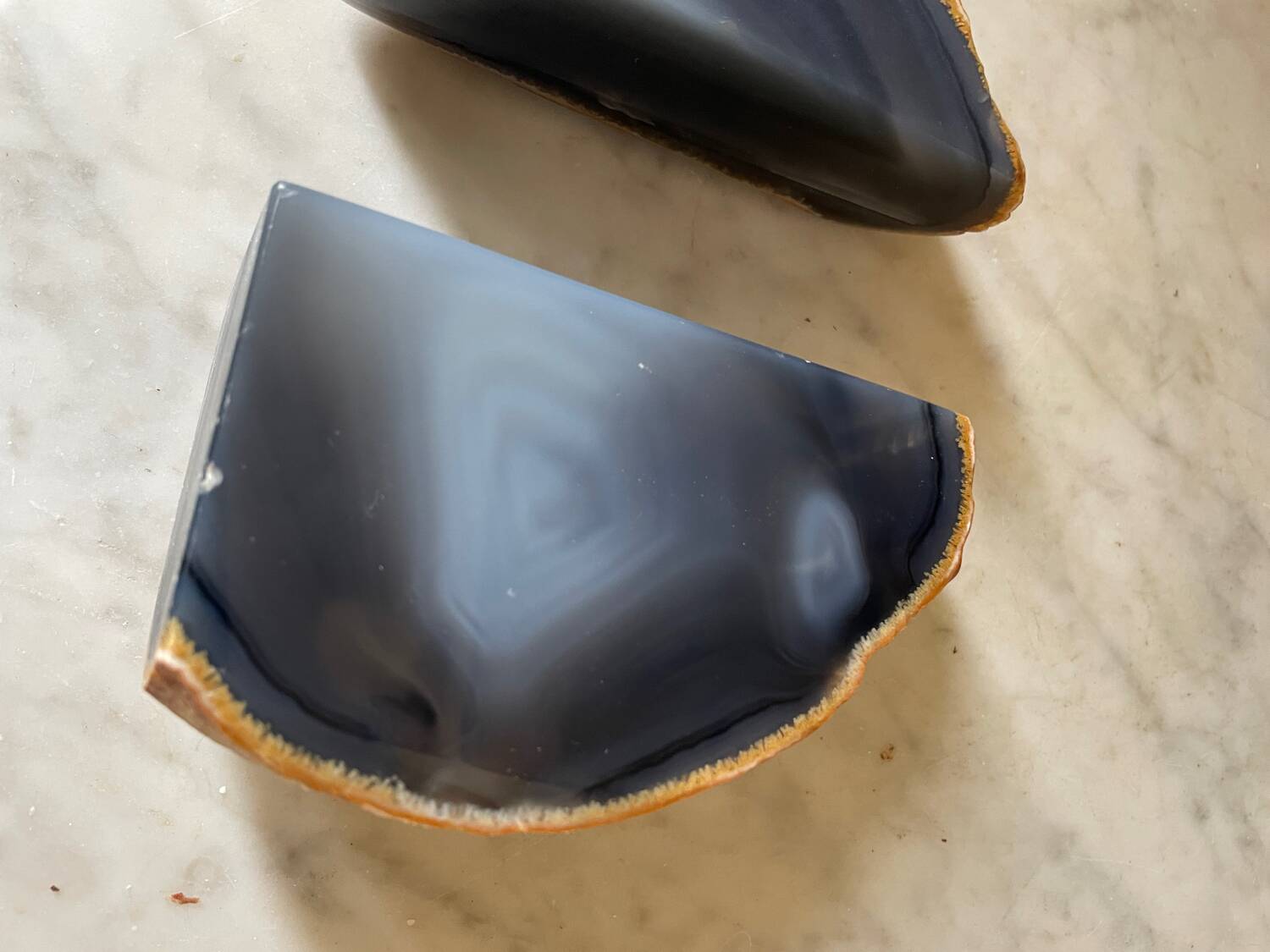 paire de serre-livres Géode d’agate