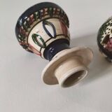 Openwork glazed ceramic candlestick-lantern – Tunisia, 1960s–1980s