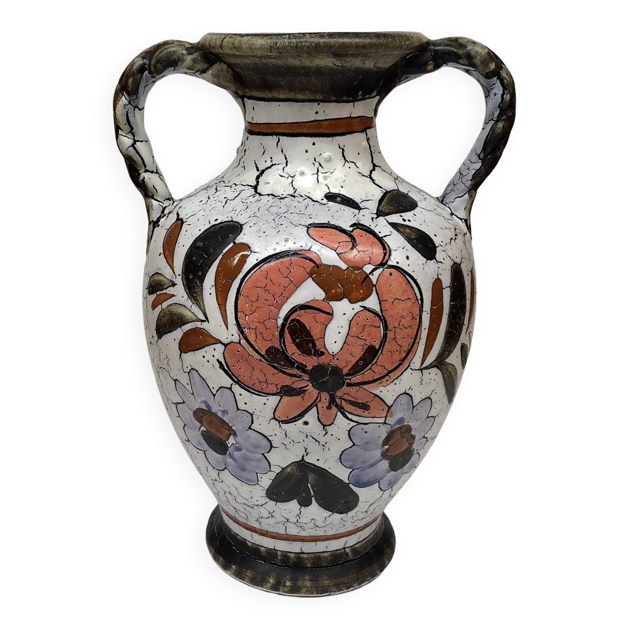 Vase West Germany décor floral N902 10 25