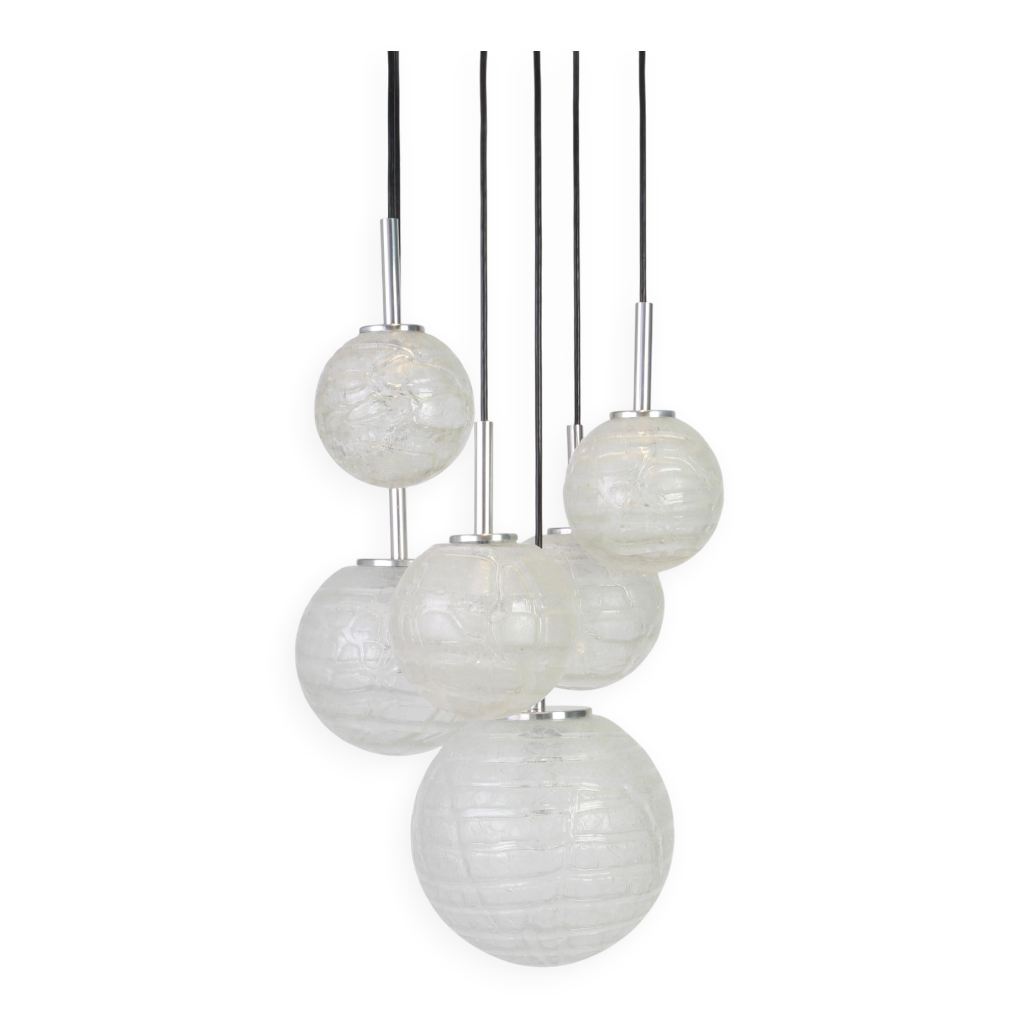 Grand cascading chandelier in Murano glass by Doria, Germany, 1970s.