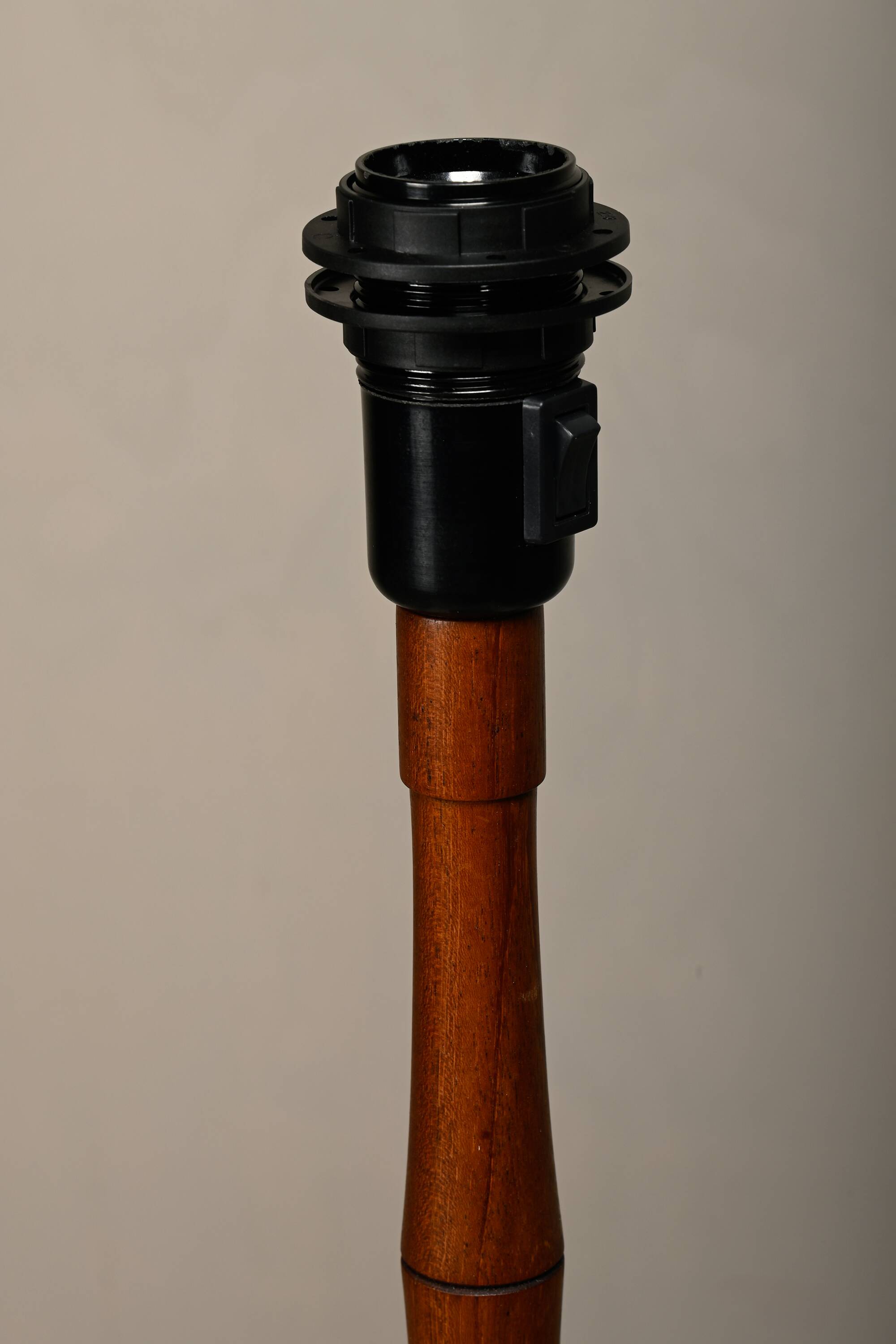 Scandinavian Art Deco Table Lamp in Teak, Denmark 1940s