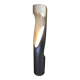 Sculptural flame lamp brushed aluminium Space Age Vintage 1970