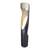 Lampe sculpturale flamme fût en aluminium brossé Space Age Vintage 1970