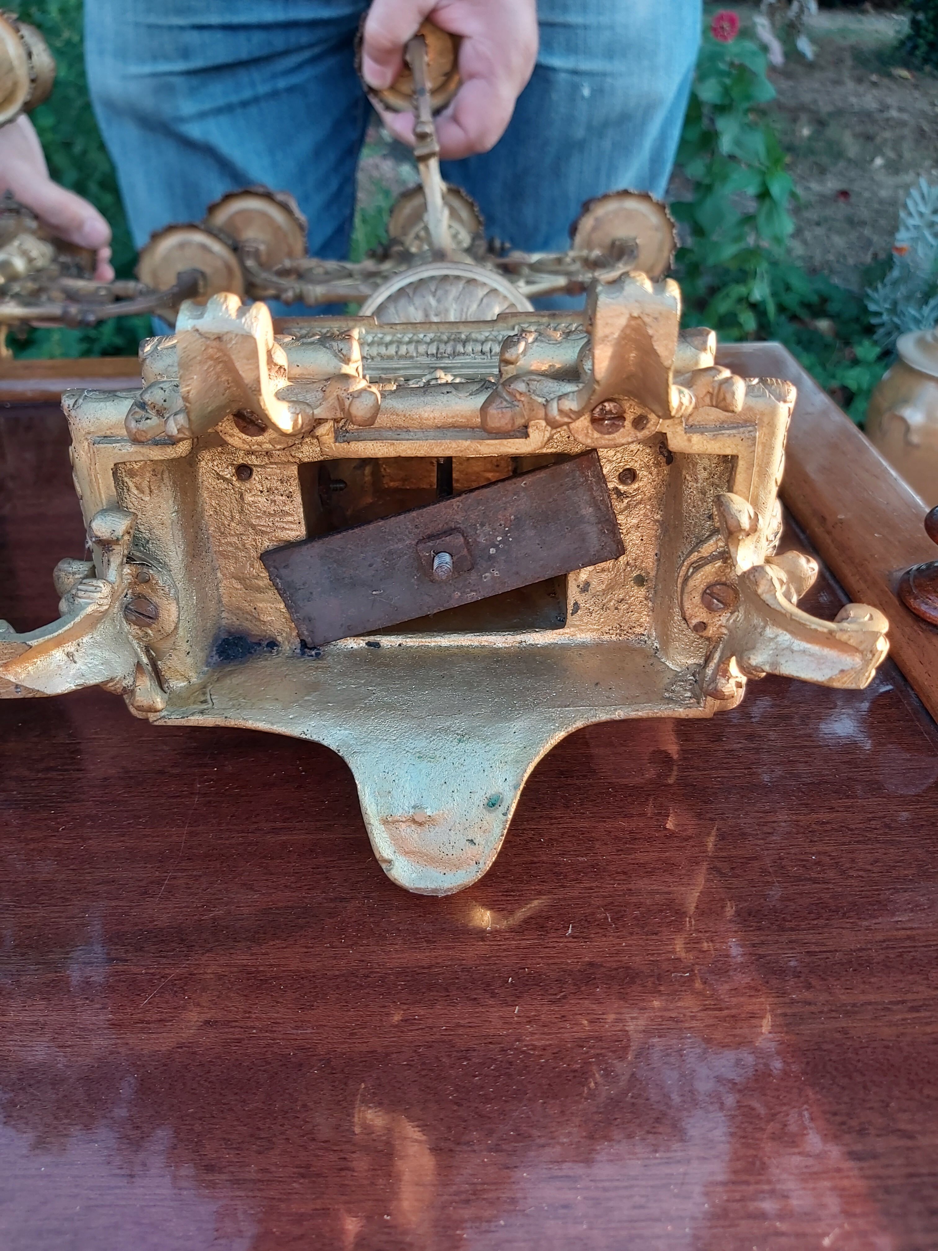 Pair of bronze candelabra nineteenth century