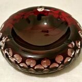 Cut Overlay crystal ashtray Bohemian crystal factory with three notches cigarettes