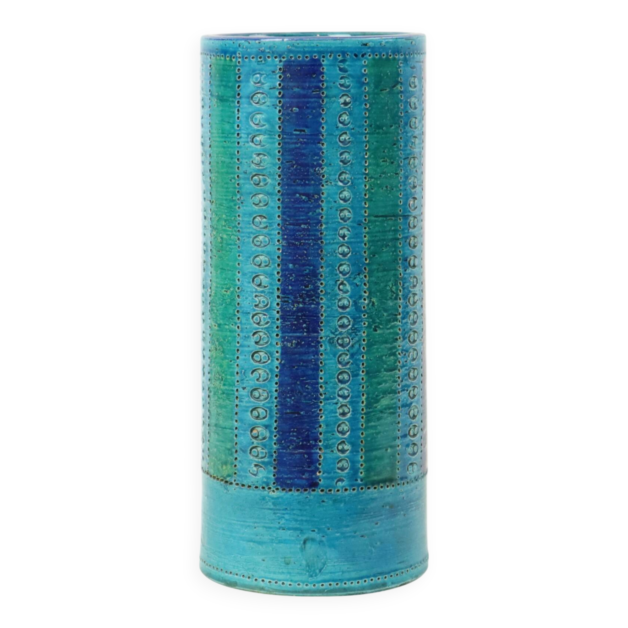Aldo Londi for Bitossi Vase 1960s Rimini Blue Ceramics