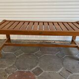 Solid teak bench le colonial by pimag seats with slats side crossover
