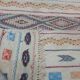 Tapis blanc fait main à motifs 90x200cm
