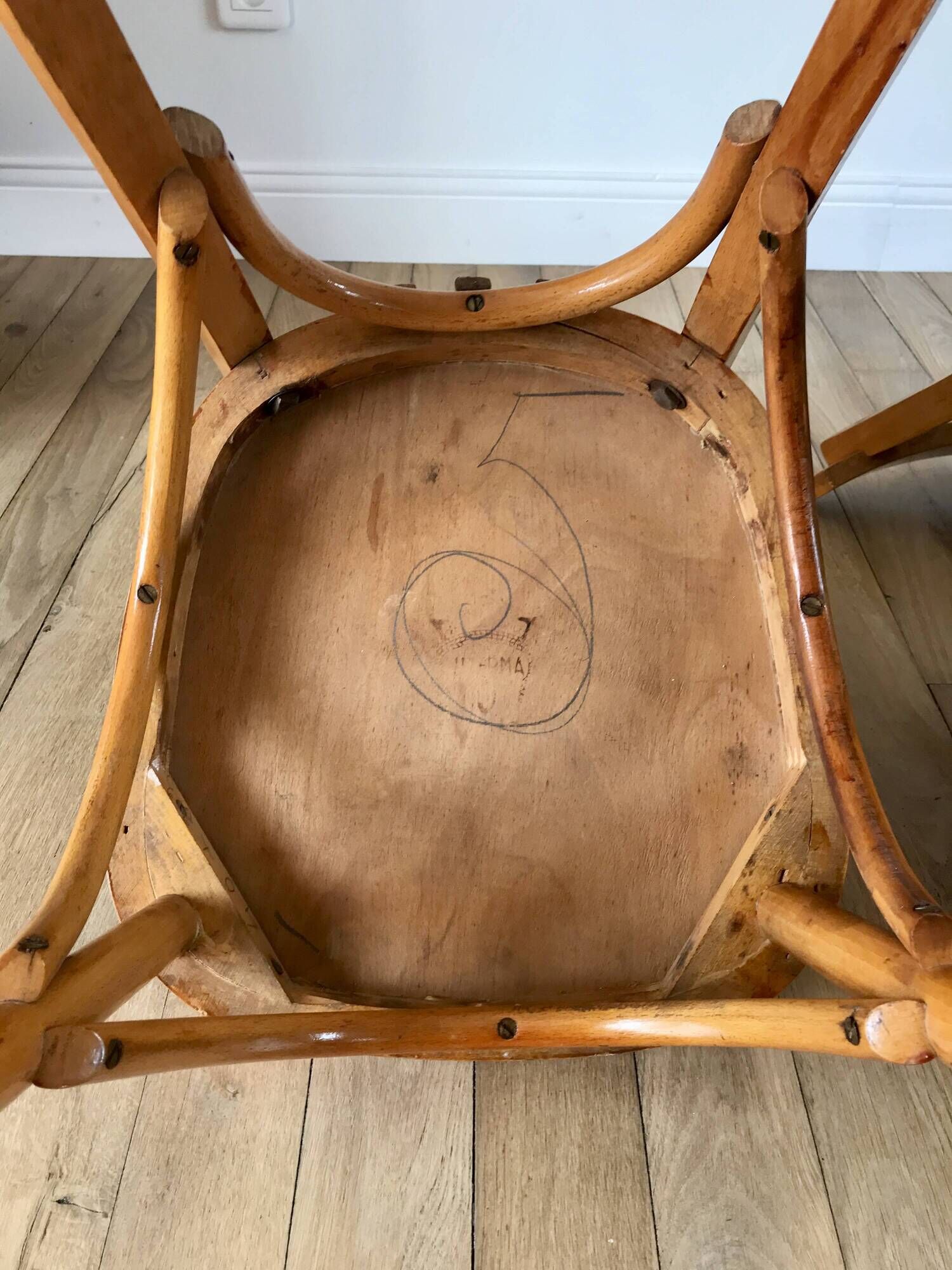 Set of 3 Luterma bistro chairs 50s
