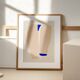 Composition abstraite beige et bleue impression giclée