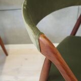 Ensemble de quatre chaises en palissandre, design danois, années 70, designer : Kai Kristiansen