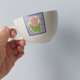2 vintage tulip cups