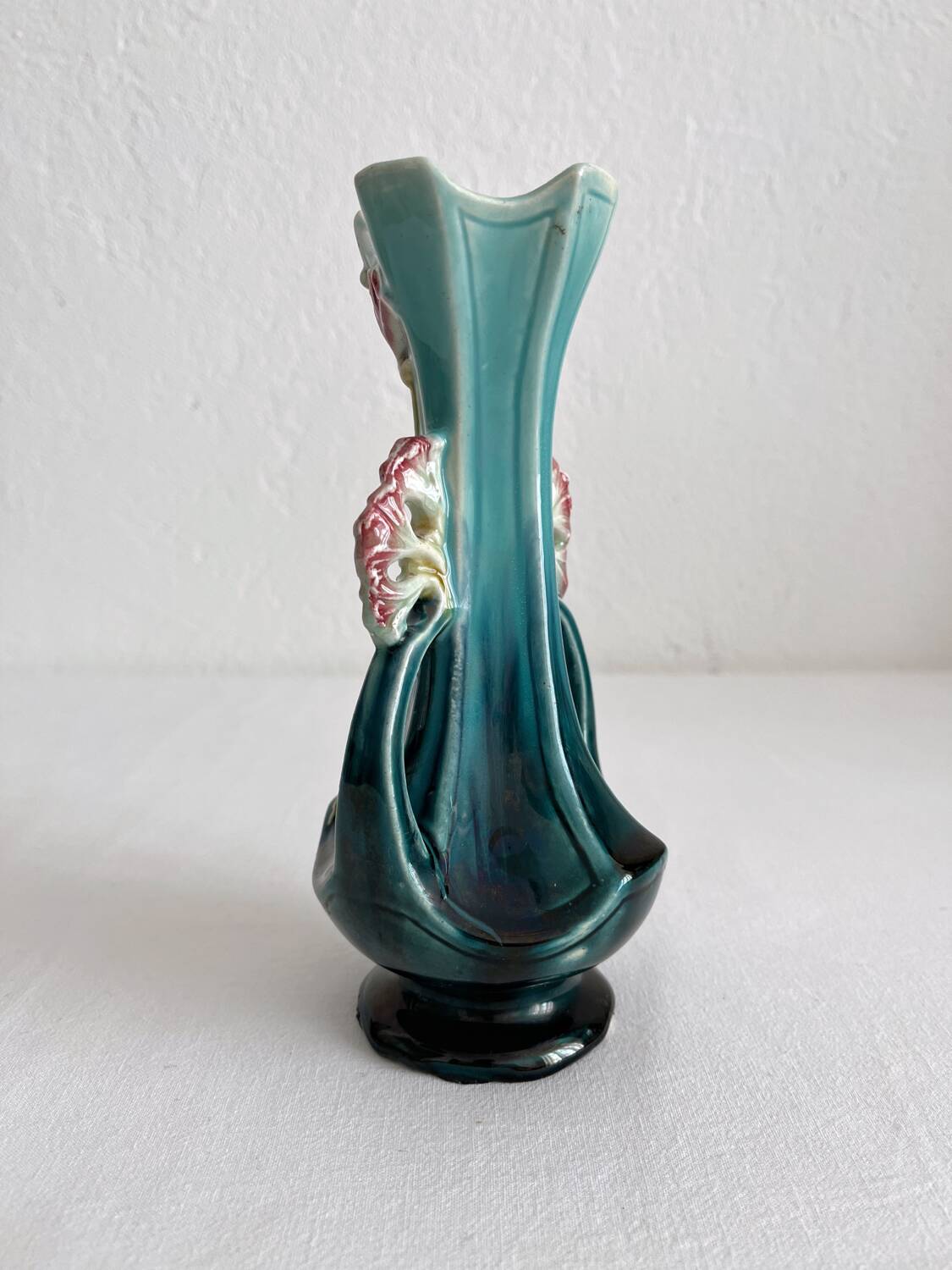 Art Nouveau slip soliflore vase from the late 19th century