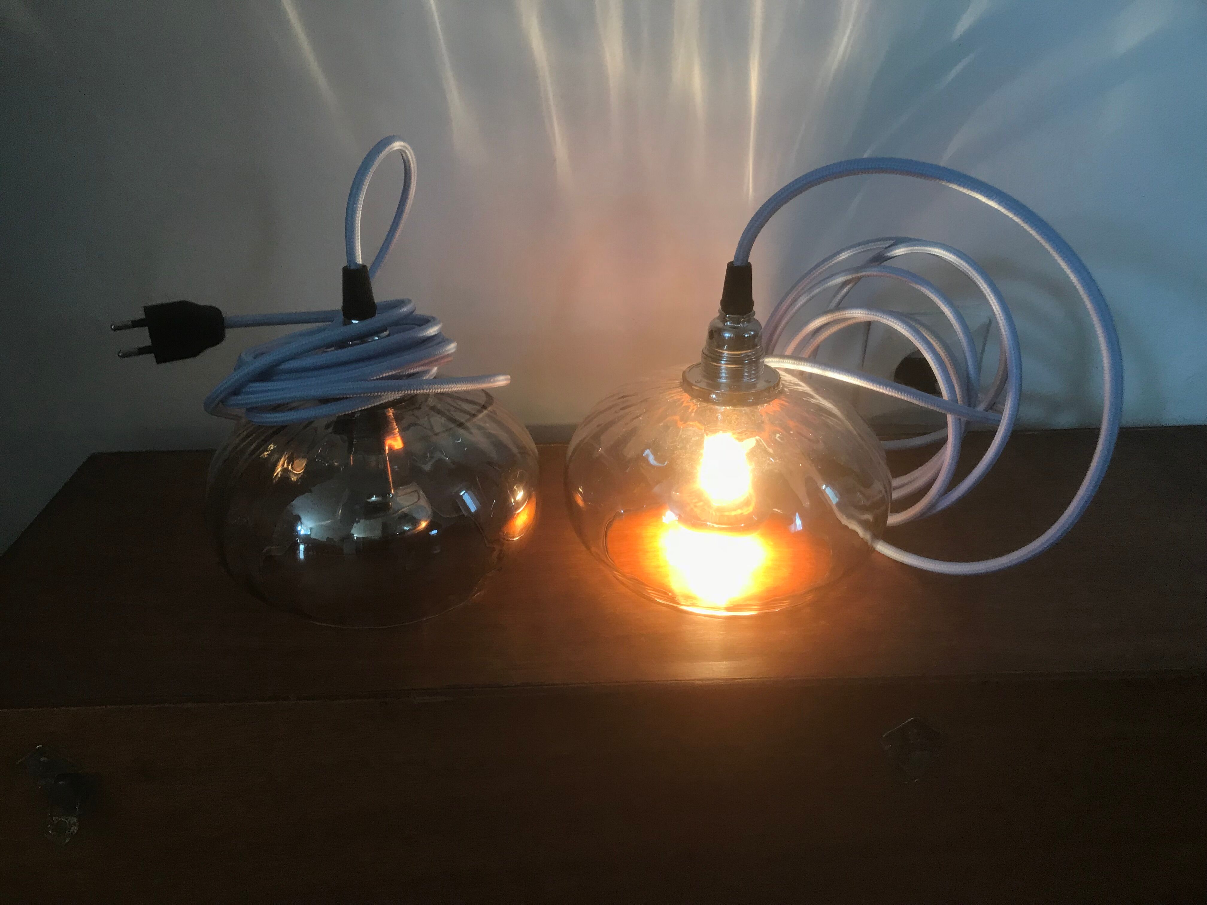 Lot of 2 original hand lamps