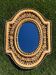 Sculptural mirror in rattan and natural wicker, 1970