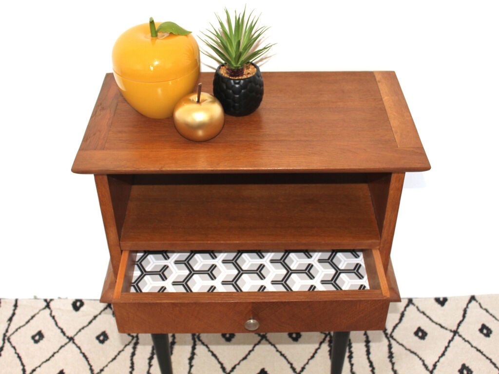 Vintage wooden bedside table