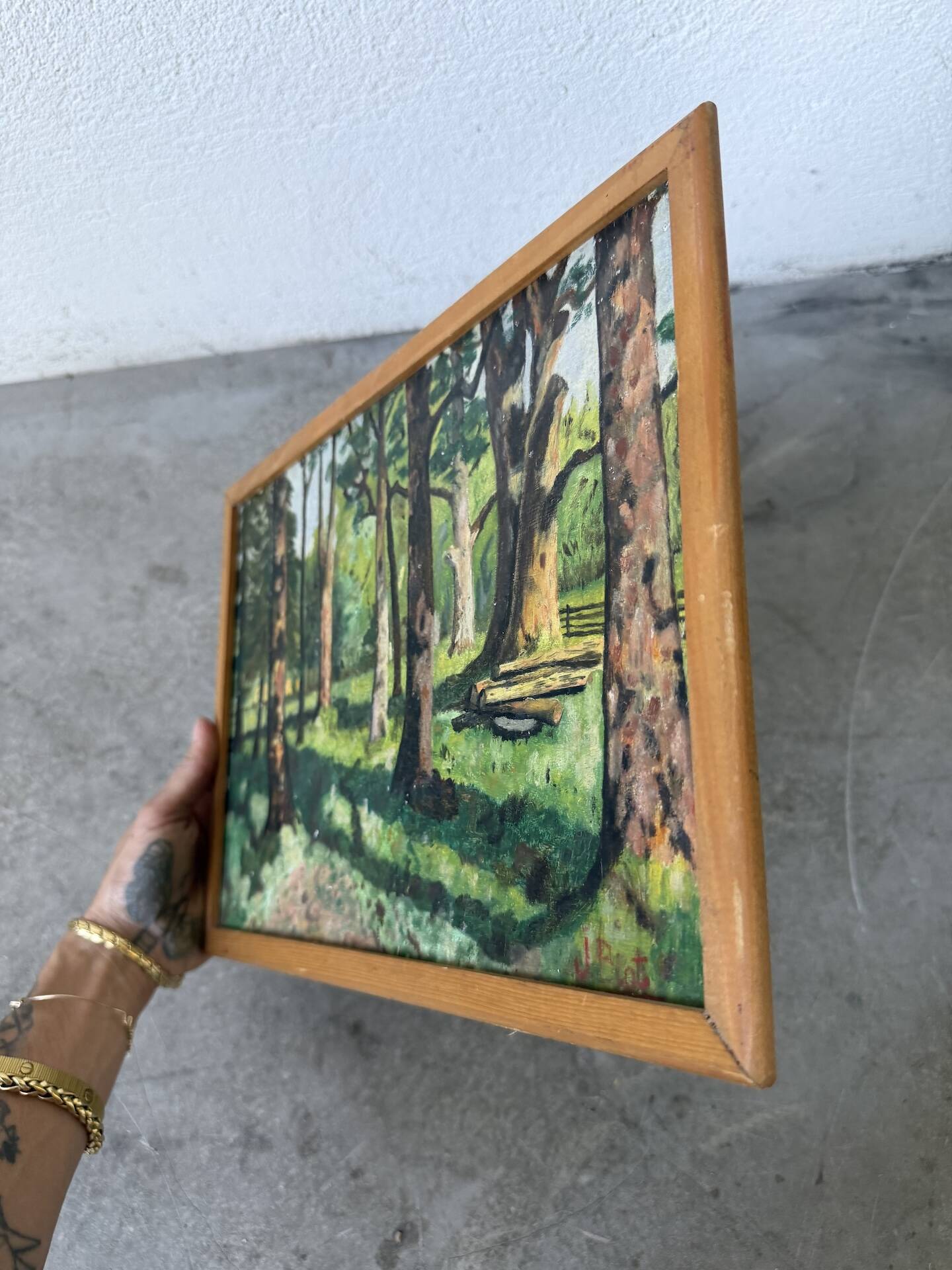 Small oil painting J. Biot