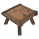 Brutalist copper and oak coffee or side table, 1970s