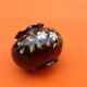 1920s Violet vase Shape ball with collar Polychrome terracotta ..