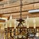 Louis XV style 6-light bronze chandelier from the 1950s