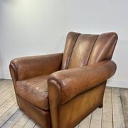 Vintage Leather Club Armchair from the 1950s