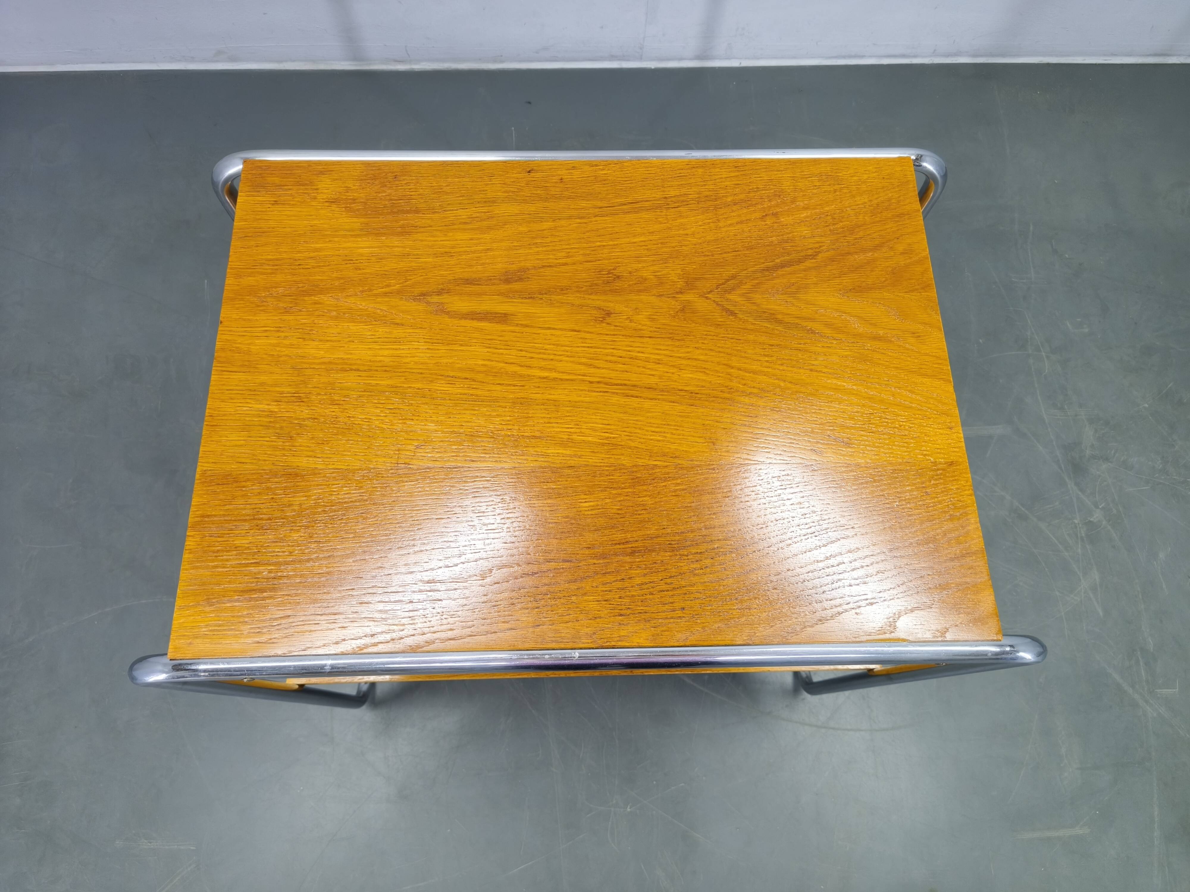 Bauhaus Tubular Steel Side Table in Style of Marcel Breuer, 1930s