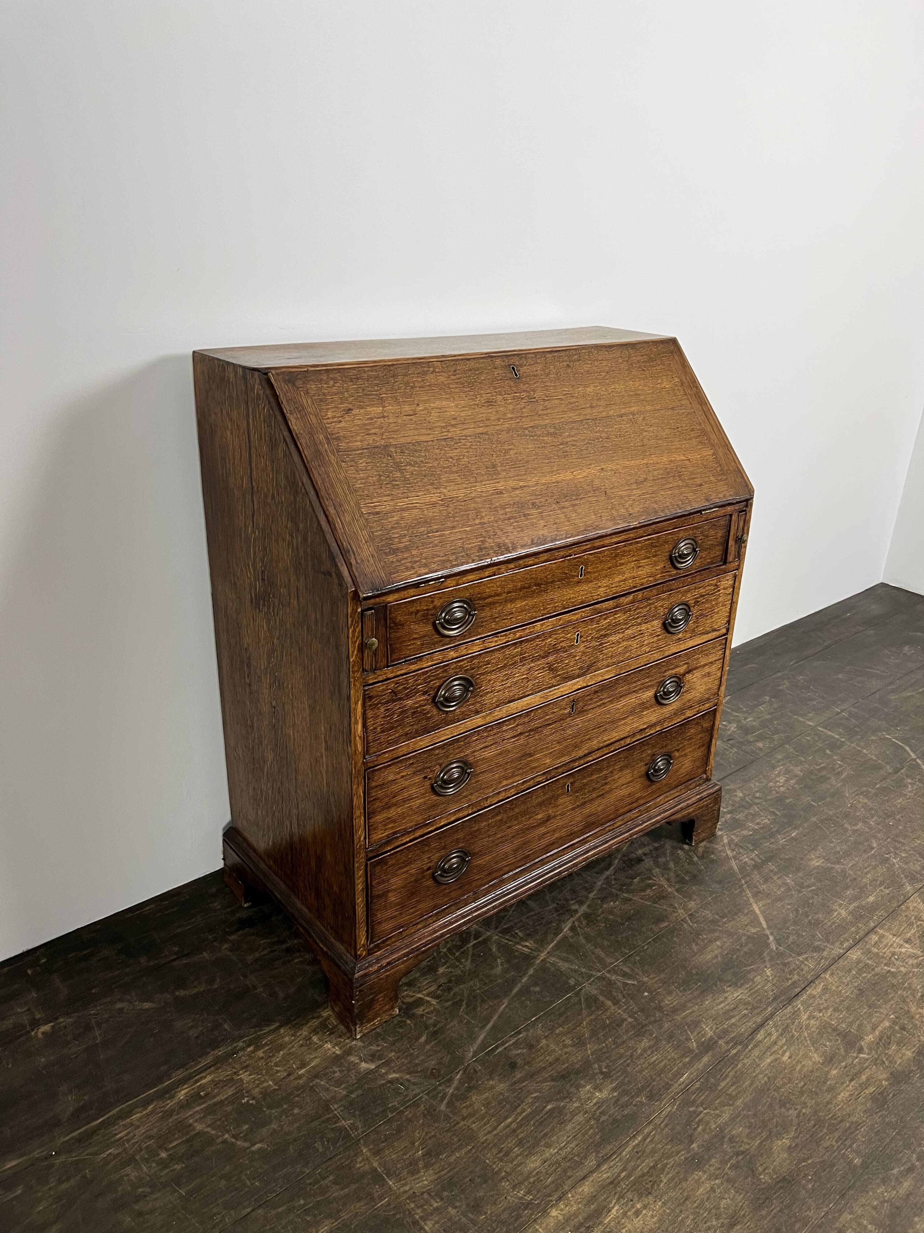 English oak writing desk