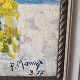 Peinture à l'huile - Bouquet de P. Monnet
