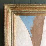 Abstract painting on wood panel