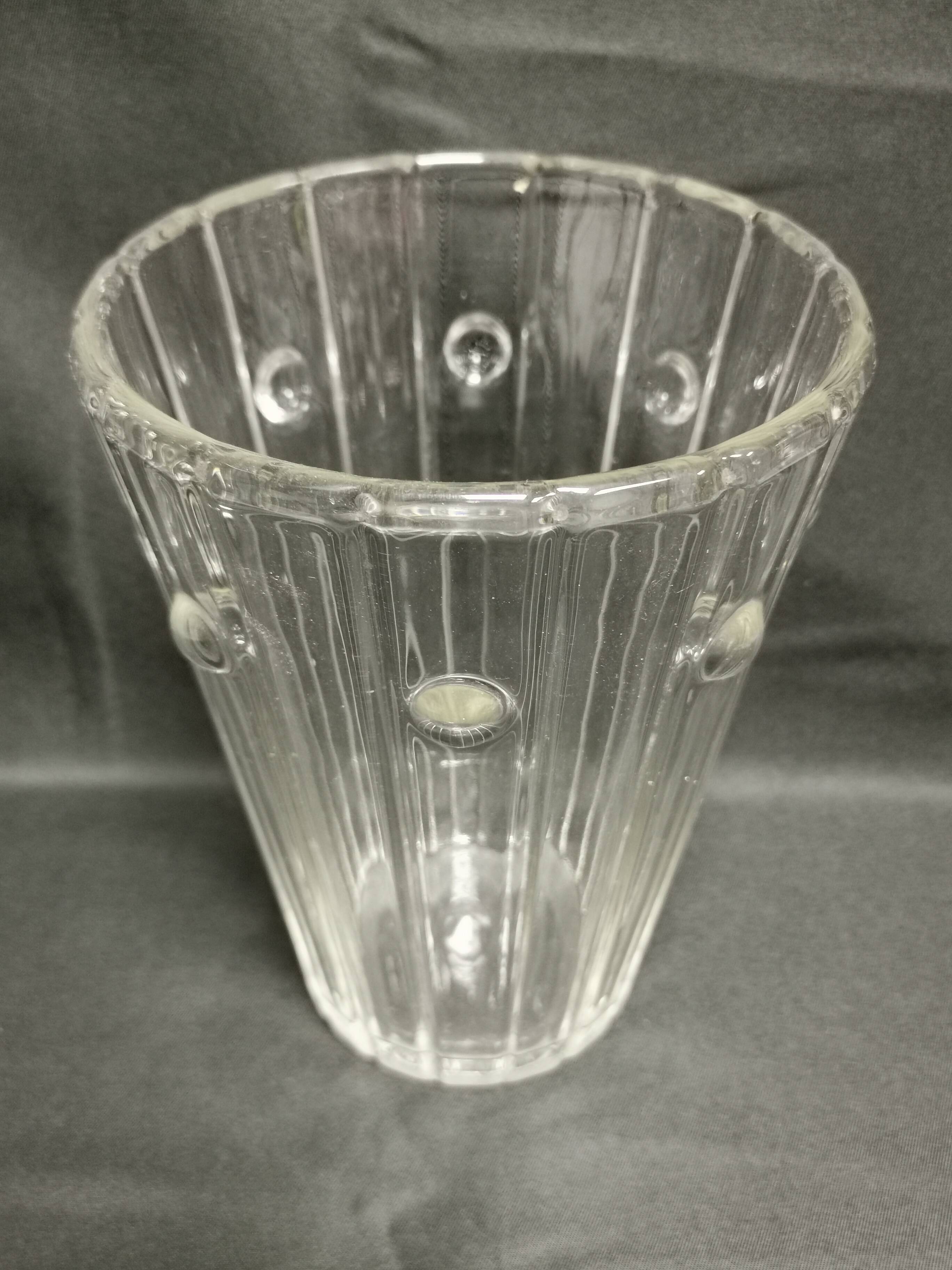 Stylish glass vase, art deco