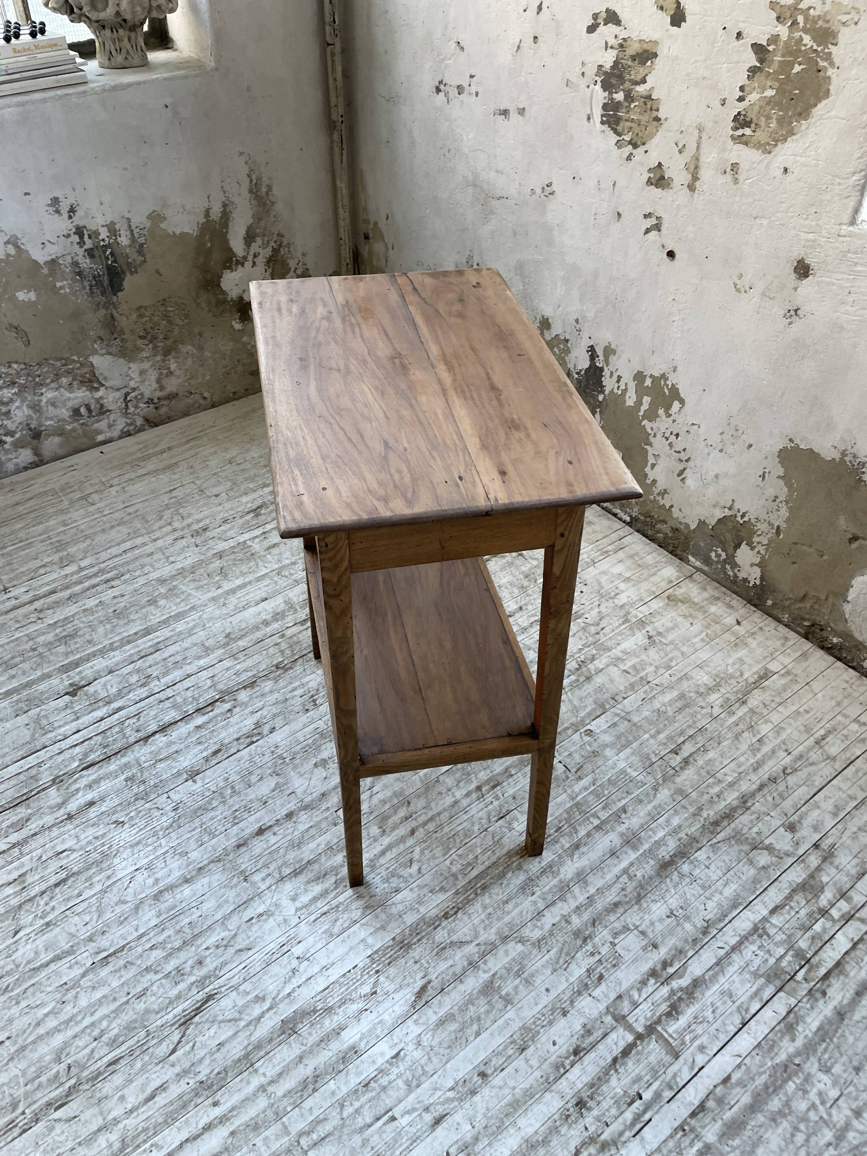 Oak spindle leg console table