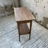 Oak spindle leg console