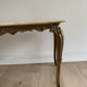 Marble and brass coffee table