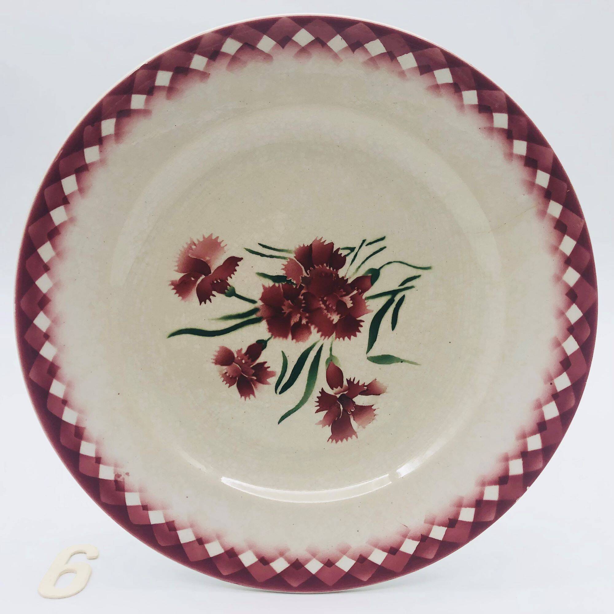 6 Sarreguemines flat plates “Mignardise” model