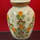 Quimper earthenware vase with floral decoration 19 cm