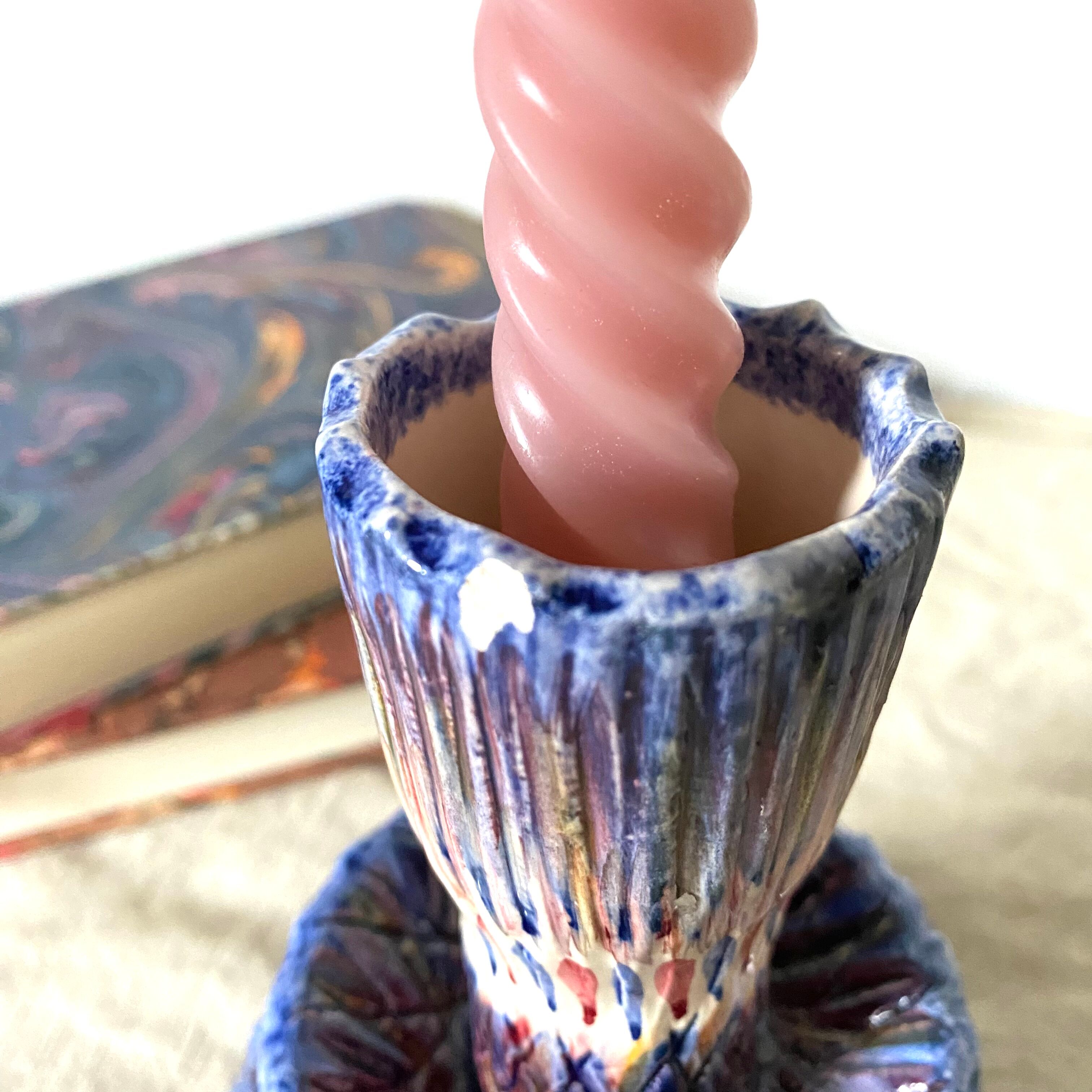 Brittany ceramic candle holder