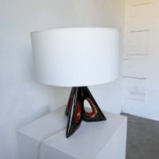 1950s ceramic table lamp, free form