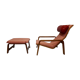 Pulkka chair and ottoman by Ilmari Lappalainen for Asko, 1963