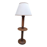 Turned wood and rope floor lamp in the Charles Dudouyt style