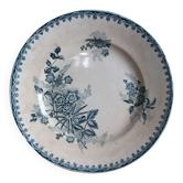 Flat plate, ironstone, Saint Amand, Margot decoration, Amandinoise company, 1920.