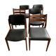 6 vintage mismatched Scandinavian teak chairs