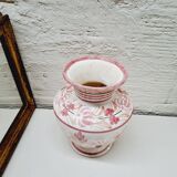 Quimper vase pink flowers