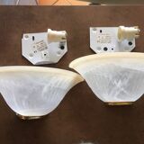 Lot 2 alabaster wall lamps