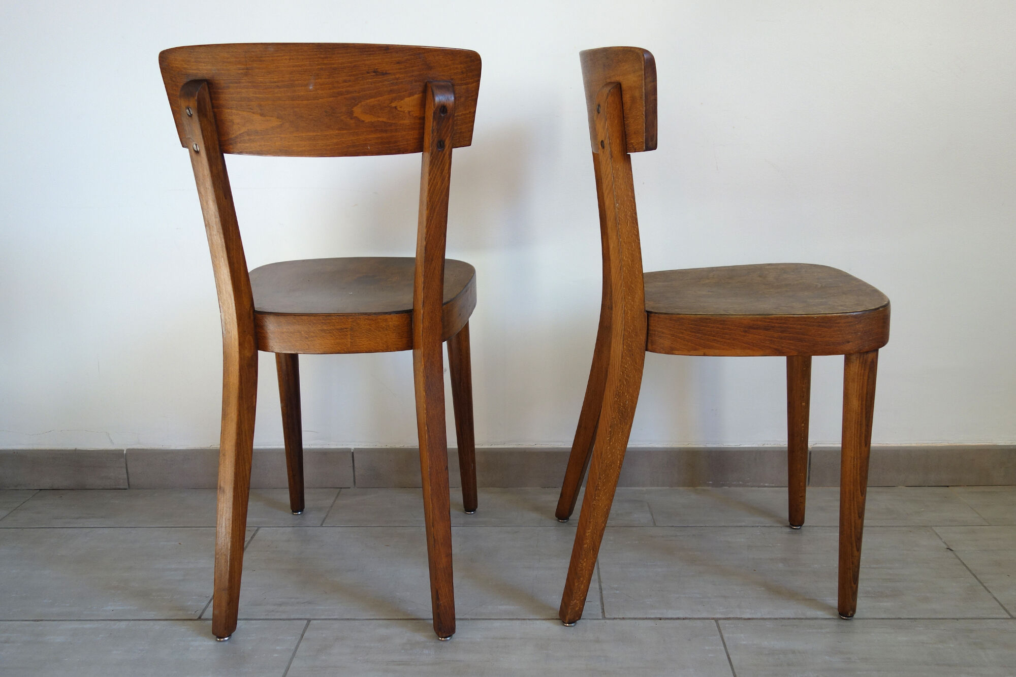 Pair of vintage Fischel bistro chairs