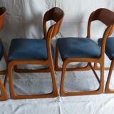 Suite of 4 Baumann sled chairs