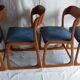 Suite de 4 chaises traineau Baumann