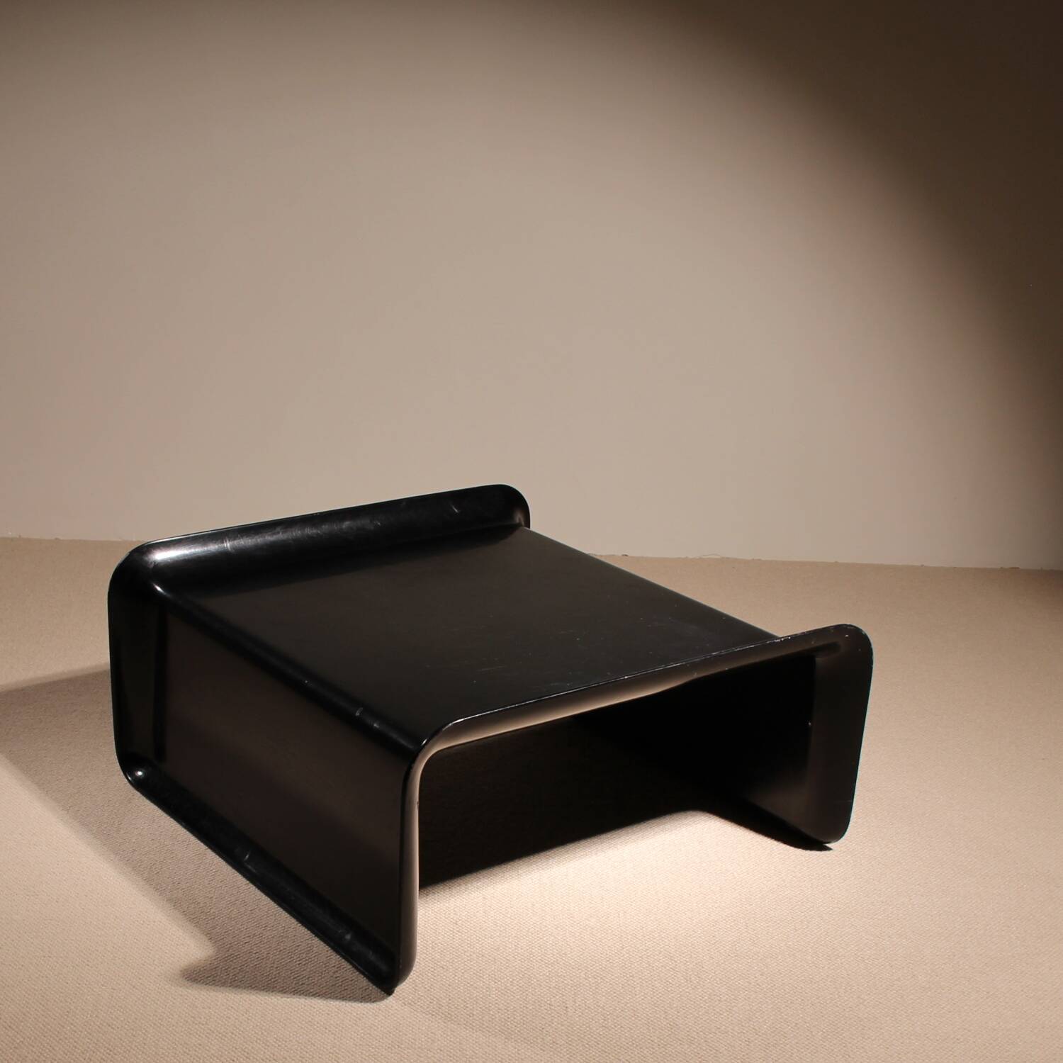 Black Fiberglass Coffee Table by Rosenthal | Germany 1970s