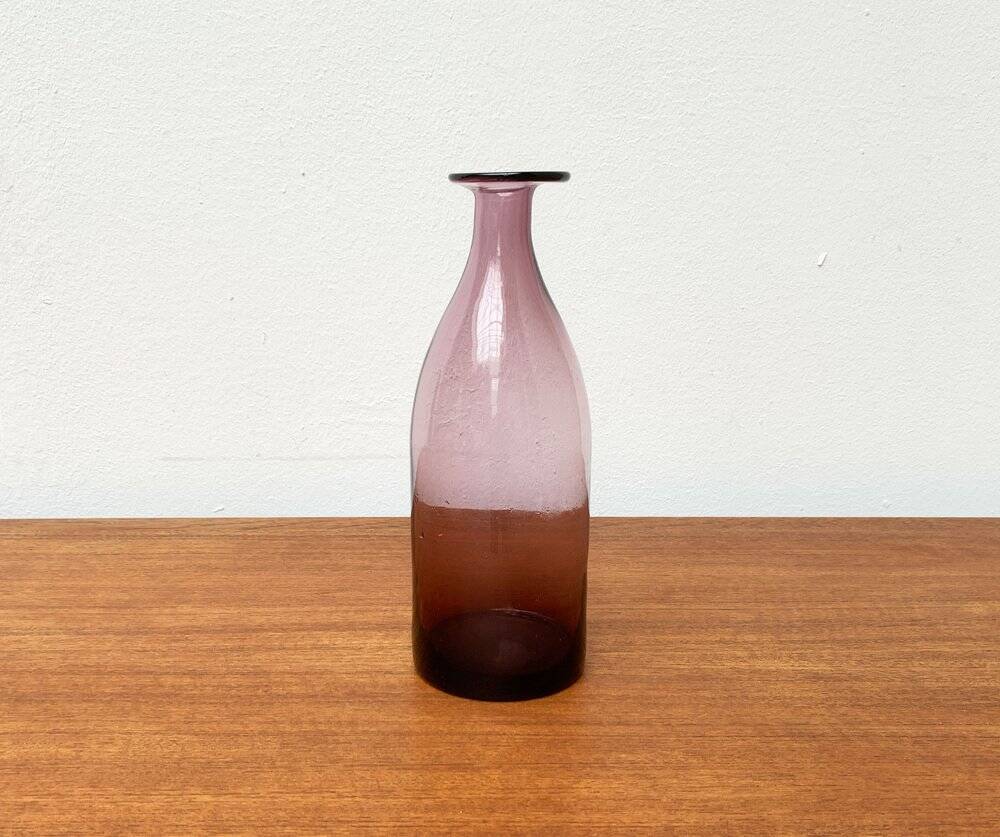 Mid-century Danish glass bottle vase, 1960s.