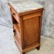 Antique Art Deco bedside table, oak entrance table with marble top