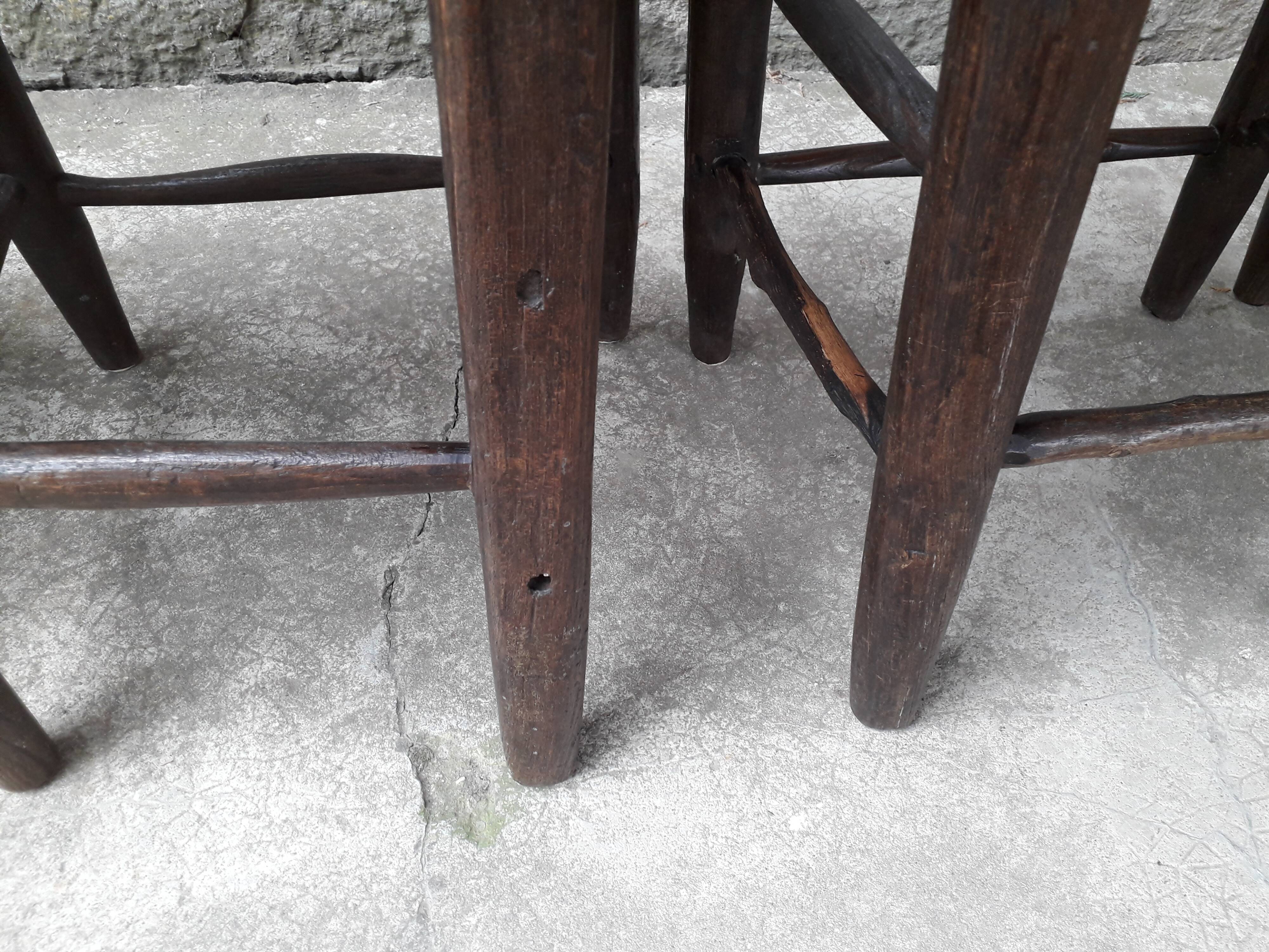 Mulched brutalist chairs, set of 6